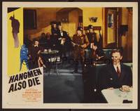 1z345 HANGMEN ALSO DIE LC '43 directed by Fritz Lang, Anna Lee & Brian Donlevy in cafe with Nazis!