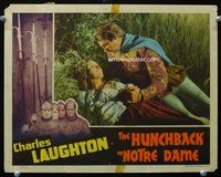 1z365 HUNCHBACK OF NOTRE DAME LC '39 close up of smiling pretty Maureen O'Hara as Esmerelda!