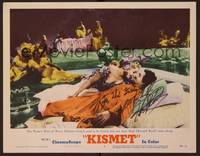 1z135 KISMET signed LC #7 '56 by Howard Keel, who is about to kiss sexy Dolores Gray!