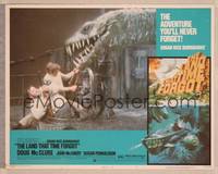 1z393 LAND THAT TIME FORGOT LC#7 '75 Edgar Rice Burroughs, Doug McClure c/u fighting dinosaur!