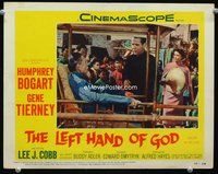 1z401 LEFT HAND OF GOD LC #2 '55 Gene Tierney watches priest Humphrey Bogart talk to Asian man!