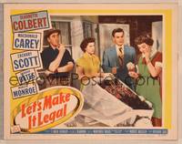 1z137 LET'S MAKE IT LEGAL signed LC #5 '51 by Macdonald Carey, who's w/Claudette Colbert & Wagner!