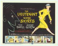 1z056 LIEUTENANT WORE SKIRTS TC '56 full-length art of sexy officer Sheree North in uniform!