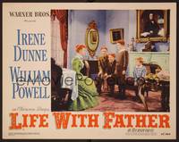 1z405 LIFE WITH FATHER LC #2 '47 red-haired Irene Dunne with Jimmy Lydon & three other sons!!