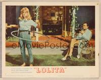 1z411 LOLITA LC #7 '62 Stanley Kubrick, James Mason watches sexy Sue Lyon playing with hula hoop!