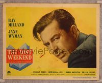 1z414 LOST WEEKEND LC #2 '45 best close up of alcoholic Ray Milland, directed by Billy Wilder!