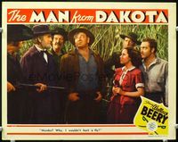 1z421 MAN FROM DAKOTA LC '40 Wallace Beery & Dolores Del Rio surrounded by men with guns!