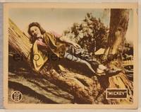 1z439 MICKEY LC '18 great close image of Mabel Normand laying in crook of tree, Mack Sennett!