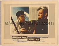 1z443 MOBY DICK LC #7 '56 directed by John Huston, close up of Gregory Peck & Leo Genn!