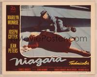 1z452 NIAGARA LC #5 '53 Joseph Cotten on ground next to unconscious Marilyn Monroe!