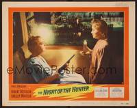 1z457 NIGHT OF THE HUNTER LC #8 '55 Lillian Gish & Robert Mitchum about to disappear in window!