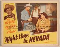 1z458 NIGHT TIME IN NEVADA LC #3 '48 bruised Roy Rogers & sheriff Andy Devine grill bad guy!