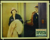 1z469 NOTHING TO WEAR LC '28 hotel detective eyes pretty Jacqueline Logan holding fur coat!