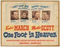 1z068 ONE FOOT IN HEAVEN TC '41 minister Fredric March & Martha Scott move from parish to parish!