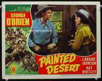 1z478 PAINTED DESERT LC #8 R47 Laraine Johnson holds rifle on smiling George O'Brien!