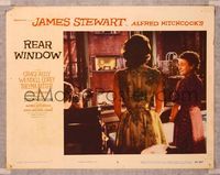 1z507 REAR WINDOW LC #2 '54 Alfred Hitchcock, Jimmy Stewart, Grace Kelly & Ritter look in window!