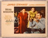 1z509 REAR WINDOW LC #7 '54 Alfred Hitchcock, c/u of Thelma Ritter, Grace Kelly & James Stewart!