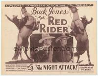 1z074 RED RIDER Chap3 TC '34 Buck Jones cowboy serial, great images on bucking horse!