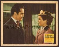 1z513 RETURN OF FRANK JAMES LC '40 close up of Henry Fonda staring at pretty Gene Tierney!