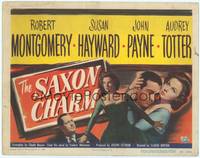 1z085 SAXON CHARM TC '48 art of Robert Montgomery, sexy Susan Hayward & John Payne!