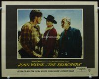 1z534 SEARCHERS LC #2 '56 John Ford, close up of John Wayne between Jeff Hunter & Ward Bond!