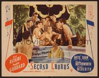 1z146 SECOND CHORUS signed LC #7 R47 by Burgess Meredith, who's fully clothed in hot tub!