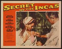 1z147 SECRET OF THE INCAS signed LC #3 '54 by Robert Young, who's healing sexy Nicole Maurey!