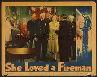 1z552 SHE LOVED A FIREMAN LC '37 Ann Sheridan & injured firefighter Dick Foran are married!