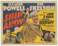 1z088 SHIP AHOY TC '42 sexiest full-length Eleanor Powell, sailor Red Skelton, Tommy Dorsey
