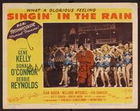 1z557 SINGIN' IN THE RAIN LC #6 '52 baggy pants Gene Kelly & showgirls on stage in musical number!