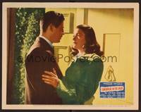 1z568 SOMEWHERE IN THE NIGHT LC '46 close up of John Hodiak holding concerned Nancy Guild!