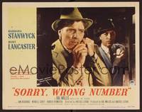 1z578 SORRY WRONG NUMBER LC #7 '48 policeman arrests Burt Lancaster on phone at movie's climax!