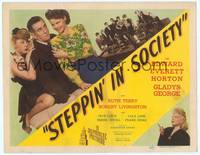 1z097 STEPPIN' IN SOCIETY TC '45 Edward Everett Horton caught between two sexy girls!