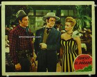 1z597 SUNSET IN EL DORADO LC '45 Roy Rogers eyes sexiest saloon girl Dale Evans!