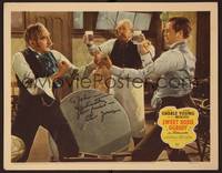 1z153 SWEET ROSIE O'GRADY signed LC '43 by Robert Young, who's boxing with Adolphe Menjou in bar!