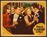 1z608 THESE GLAMOUR GIRLS LC '39 young sexy Lana Turner in her first starring role with Lew Ayres!