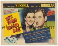 1z105 THIS THING CALLED LOVE TC '41 romantic c/u of Rosalind Russell & Melvyn Douglas!
