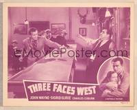 1z619 THREE FACES WEST LC R48 mad John Wayne throwing punch while standing at bar!
