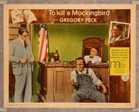 1z624 TO KILL A MOCKINGBIRD LC #6 '63 Gregory Peck in courtroom with the father of the raped girl!