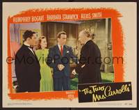 1z632 TWO MRS. CARROLLS LC #2 '47 Barbara Stanwyck watches Humphrey Bogart confront Nigel Bruce!