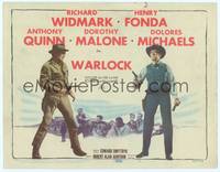 1z114 WARLOCK TC '59 cool iamge of cowboys Henry Fonda & Richard Widmark!
