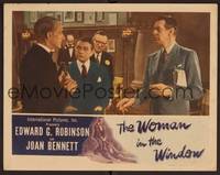 1z653 WOMAN IN THE WINDOW LC '44 Fritz Lang, Edward G. Robinson & Raymond Massey have a phonecall!
