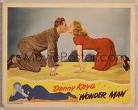 1z656 WONDER MAN LC '45 Danny Kaye & pretty Virginia Mayo kissing on their knees!