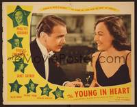 1z162 YOUNG IN HEART signed LC R44 by Douglas Fairbanks Jr., who's close up with Paulette Goddard!