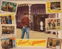 2a018 LOT OF 40 WESTERN LOBBY CARDS lot '40 - '73 Angel & the Badman, Carson City, Tall Men + more!