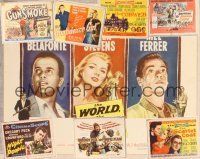 2a019 LOT OF 25 TITLE LOBBY CARDS lot '48 - '59 The World, The Flesh & The Devill + many more!