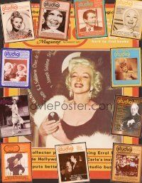 2a033 LOT OF 12 HOLLYWOOD STUDIO MAGAZINE MAGAZINES lot '72 - '73 Lon Chaney, Marilyn, Rita + more!