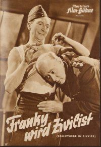2a205 SOMEWHERE IN CIVVIES German program '52 Frank Randle, George Doonana, wacky English comedy!