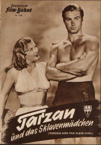 2a207 TARZAN & THE SLAVE GIRL German program '52 many different images of barechested Lex Barker!