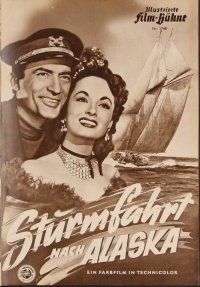 2a213 WORLD IN HIS ARMS German program '52 Gregory Peck, Ann Blyth, Rex Beach, different images!